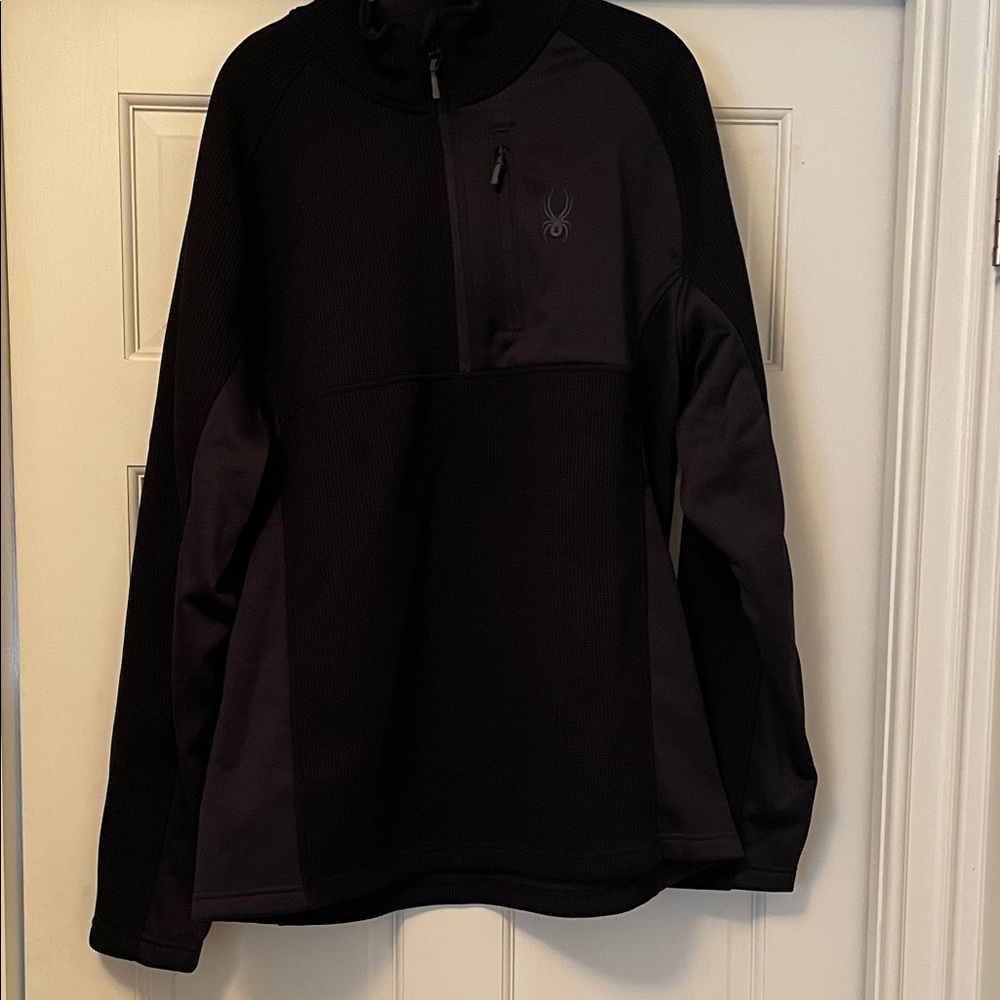 Spyder Men's Black 1/4 Zip Sweater